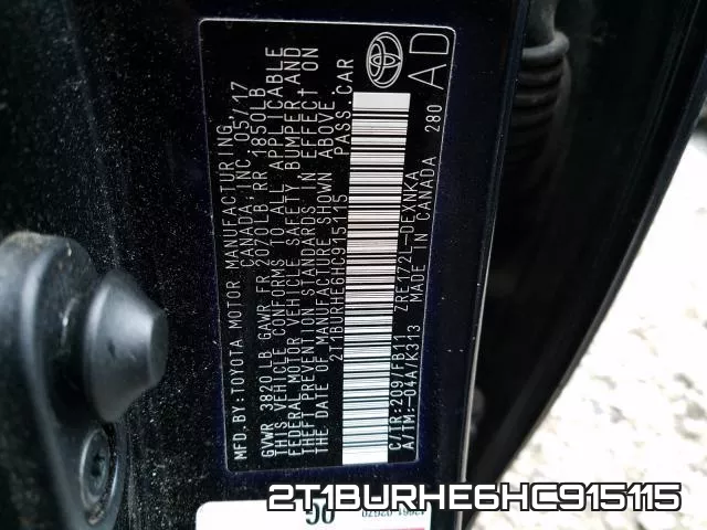 2T1BURHE6HC915115 фото 2