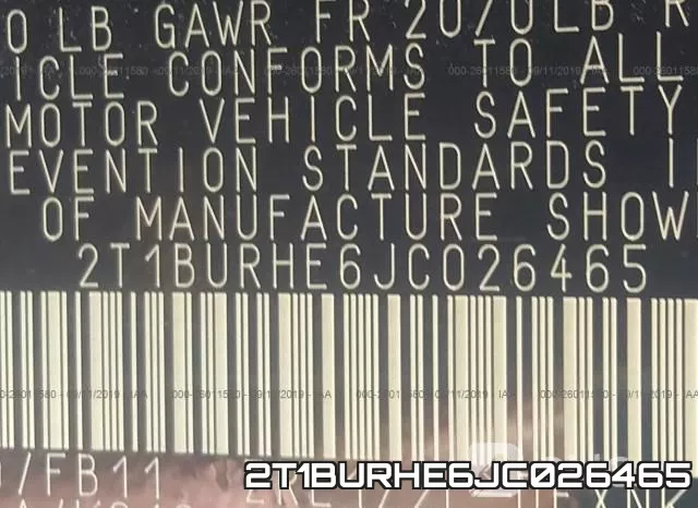2T1BURHE6JC026465 фото 10