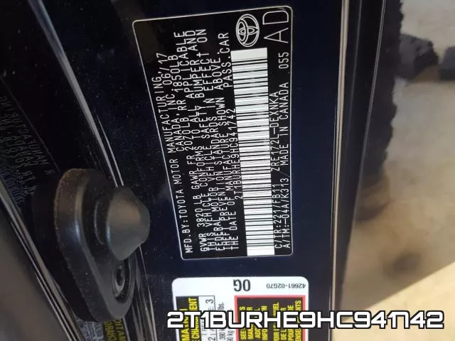 2T1BURHE9HC941742 фото 2