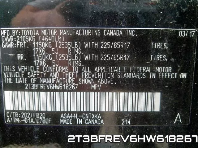 2T3BFREV6HW618267 фото 2