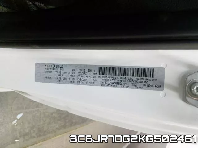 3C6JR7DG2KG502461 фото 2