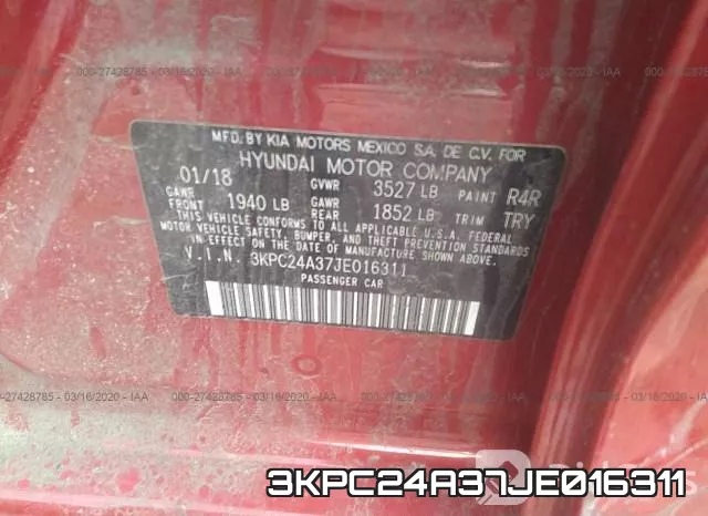 3KPC24A37JE016311 фото 10