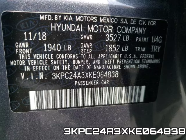 3KPC24A3XKE064838 фото 2