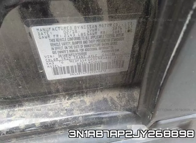 3N1AB7AP2JY268898 фото 10