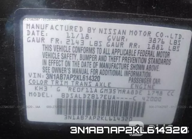 3N1AB7AP2KL614320 фото 10