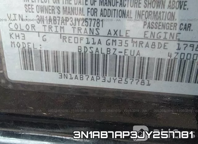 3N1AB7AP3JY257781 фото 8