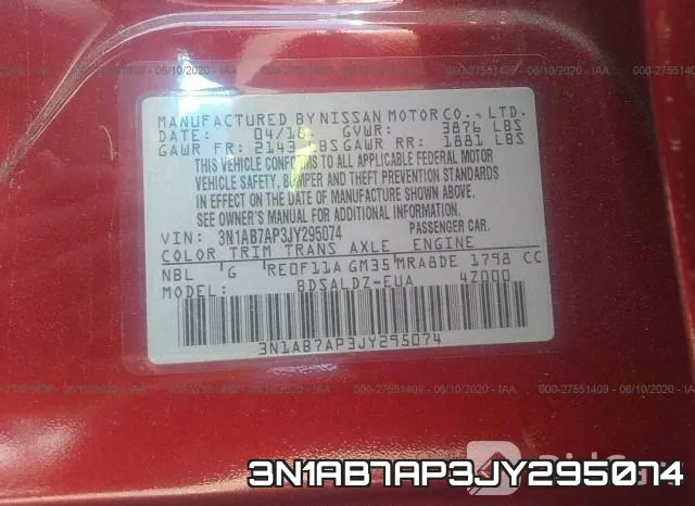 3N1AB7AP3JY295074 фото 10