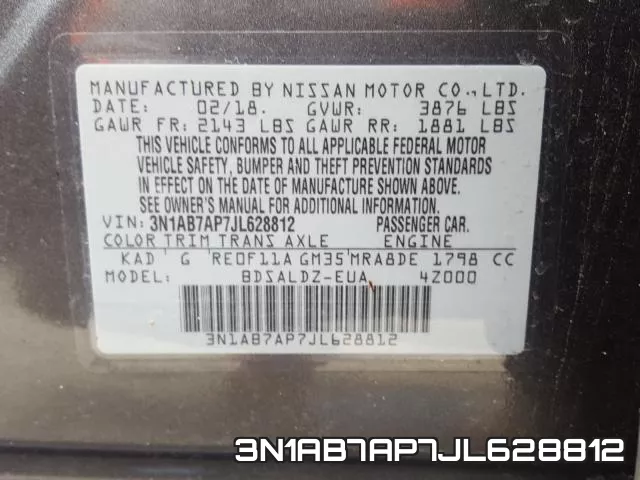 3N1AB7AP7JL628812 фото 2