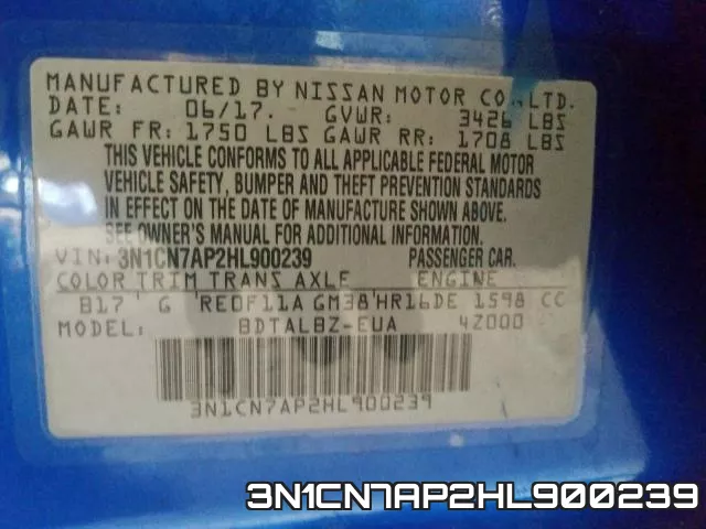 3N1CN7AP2HL900239 фото 2