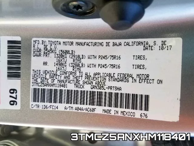 3TMCZ5ANXHM118401 фото 2