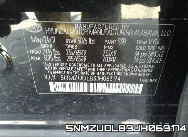 5NMZUDLB3JH063174 фото 10