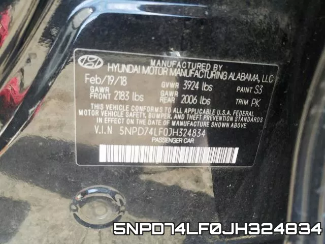 5NPD74LF0JH324834 фото 2