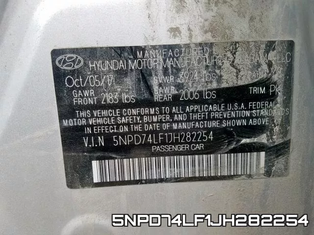 5NPD74LF1JH282254 фото 2