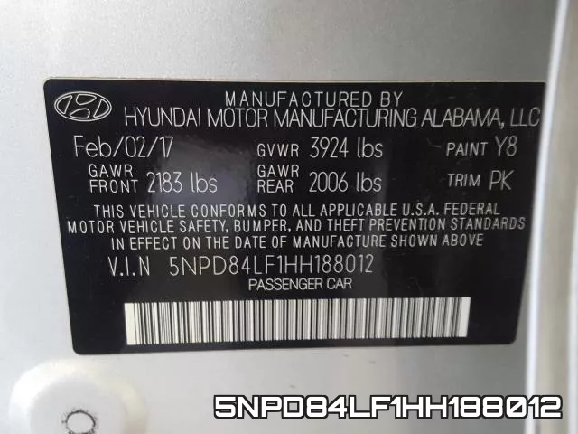 5NPD84LF1HH188012 фото 2