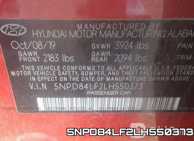 5NPD84LF2LH550373 фото 10