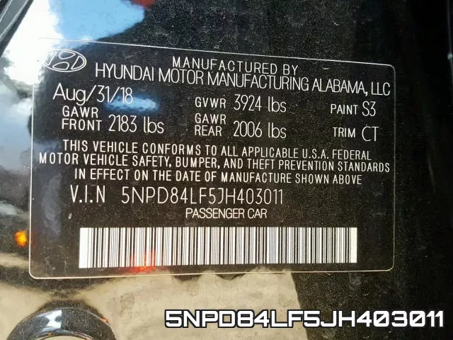 5NPD84LF5JH403011 фото 2