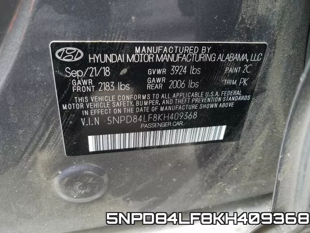 5NPD84LF8KH409368 фото 2