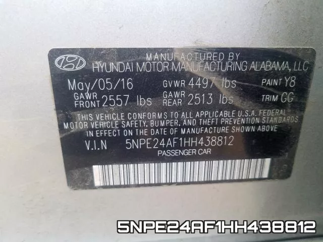 5NPE24AF1HH438812 фото 2