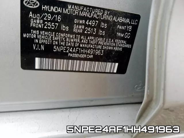 5NPE24AF1HH491963 фото 2