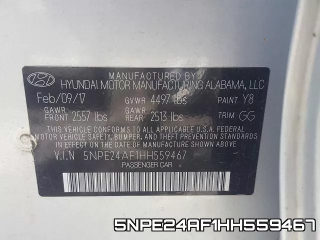 5NPE24AF1HH559467 фото 2