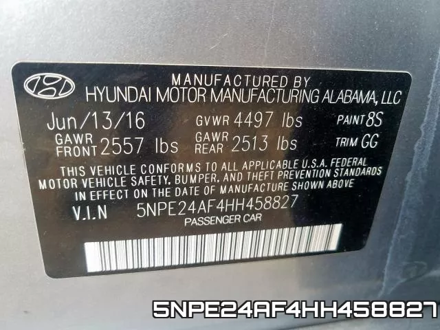 5NPE24AF4HH458827 фото 2