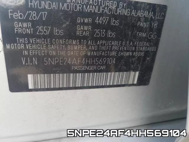 5NPE24AF4HH569104 фото 2