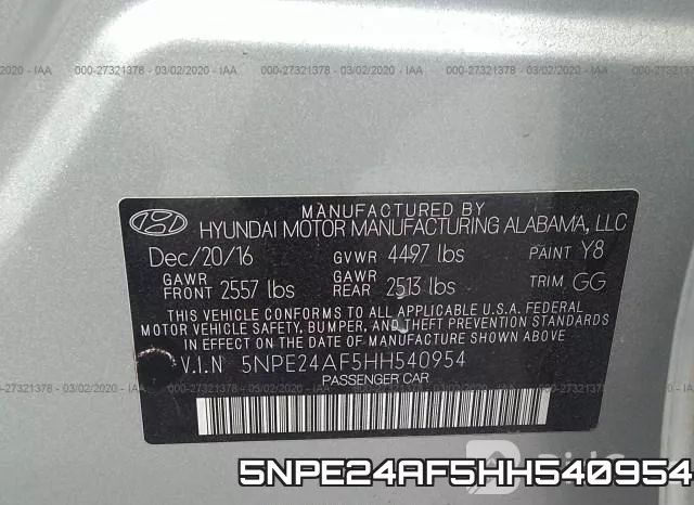 5NPE24AF5HH540954 фото 10