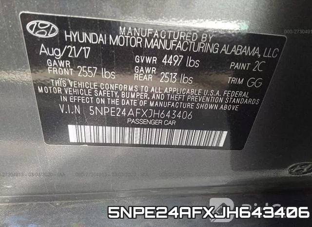 5NPE24AFXJH643406 фото 10