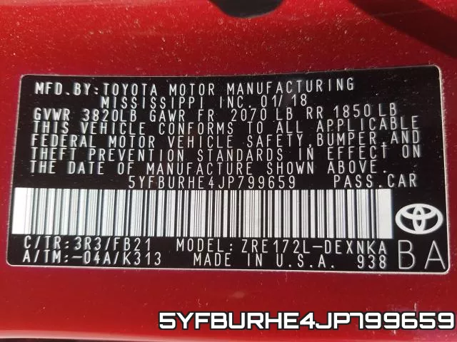 5YFBURHE4JP799659 фото 2