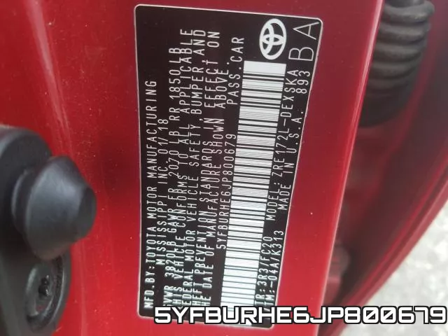 5YFBURHE6JP800679 фото 2