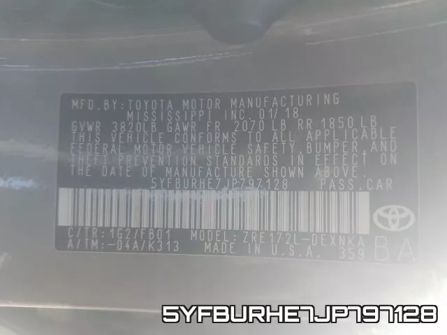 5YFBURHE7JP797128 фото 2