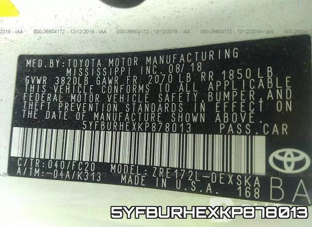 5YFBURHEXKP878013 фото 10