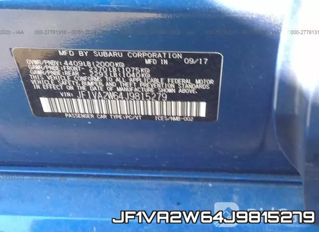 JF1VA2W64J9815279 фото 10