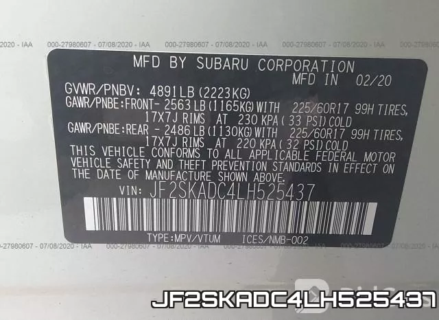 JF2SKADC4LH525437 фото 10