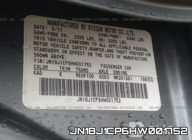 JN1BJ1CP6HW001752 фото 9