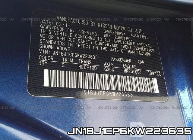 JN1BJ1CP6KW223635 фото 10