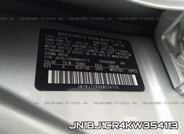 JN1BJ1CR4KW354113 фото 10