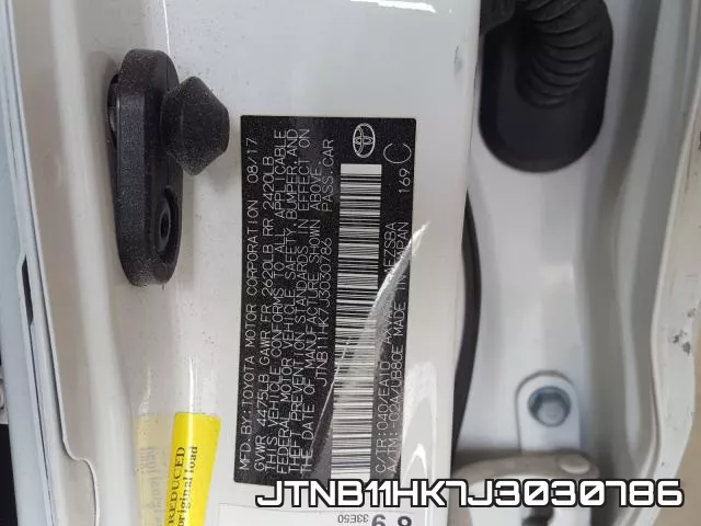 JTNB11HK7J3030786 фото 2