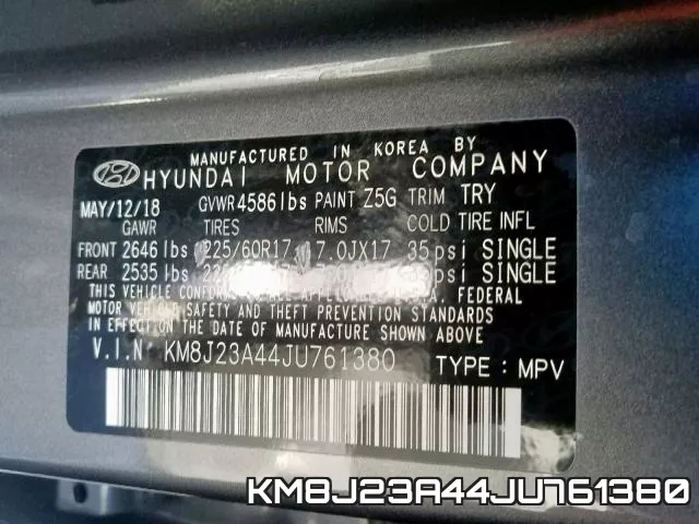 KM8J23A44JU761380 фото 2