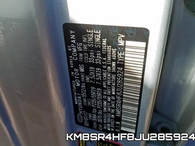 KM8SR4HF8JU285924 фото 2