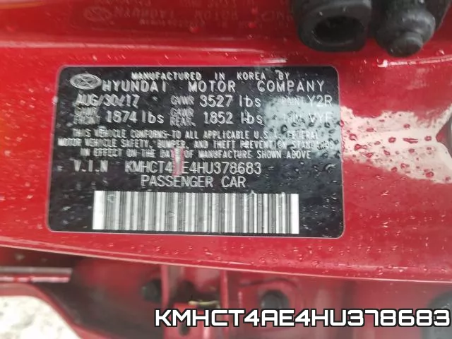 KMHCT4AE4HU378683 фото 2