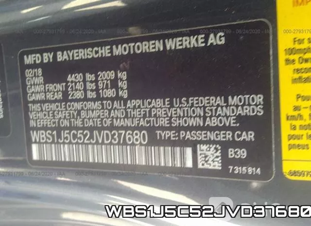 WBS1J5C52JVD37680 фото 10