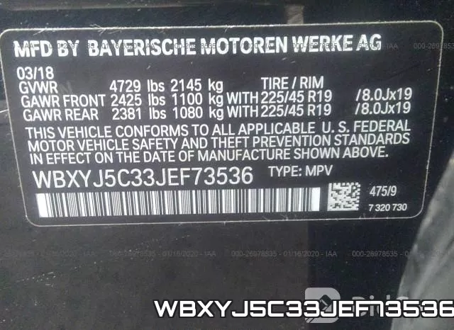 WBXYJ5C33JEF73536 фото 10
