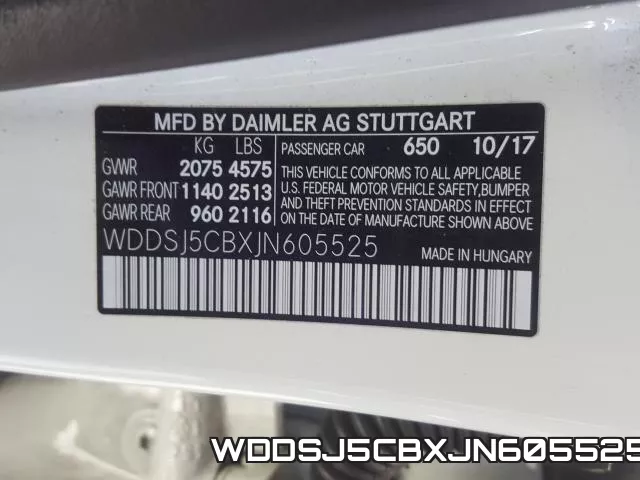 WDDSJ5CBXJN605525 фото 2