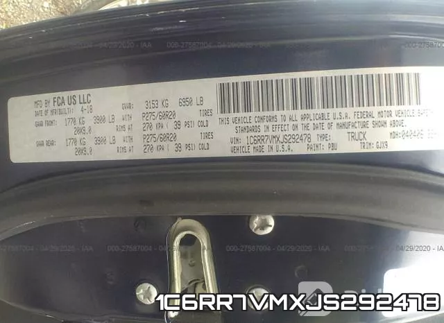 1C6RR7VMXJS292478 фото 10