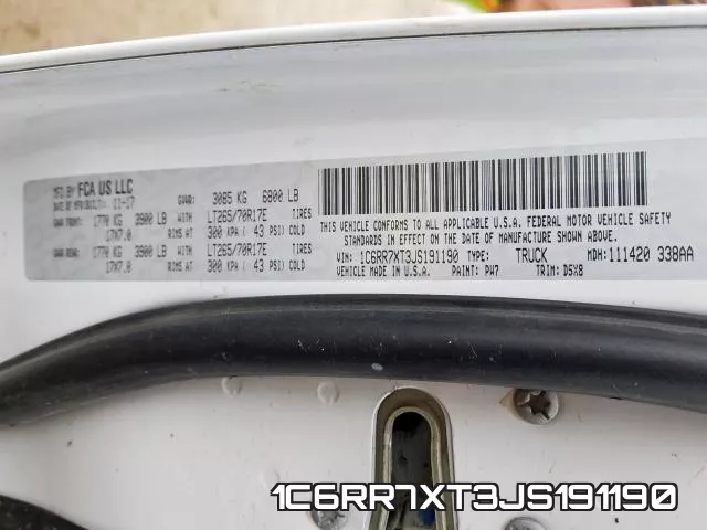 1C6RR7XT3JS191190 фото 2