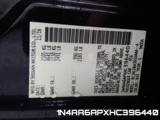 1N4AA6APXHC396440 фото 2