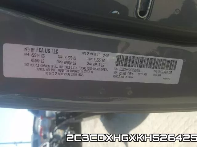 2C3CDXHGXKH526425 фото 2