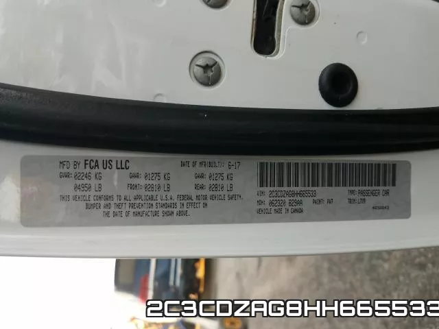2C3CDZAG8HH665533 фото 2