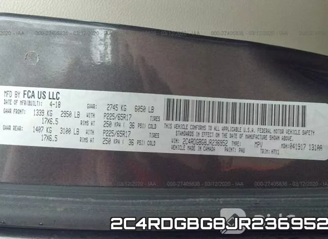 2C4RDGBG8JR236952 фото 10